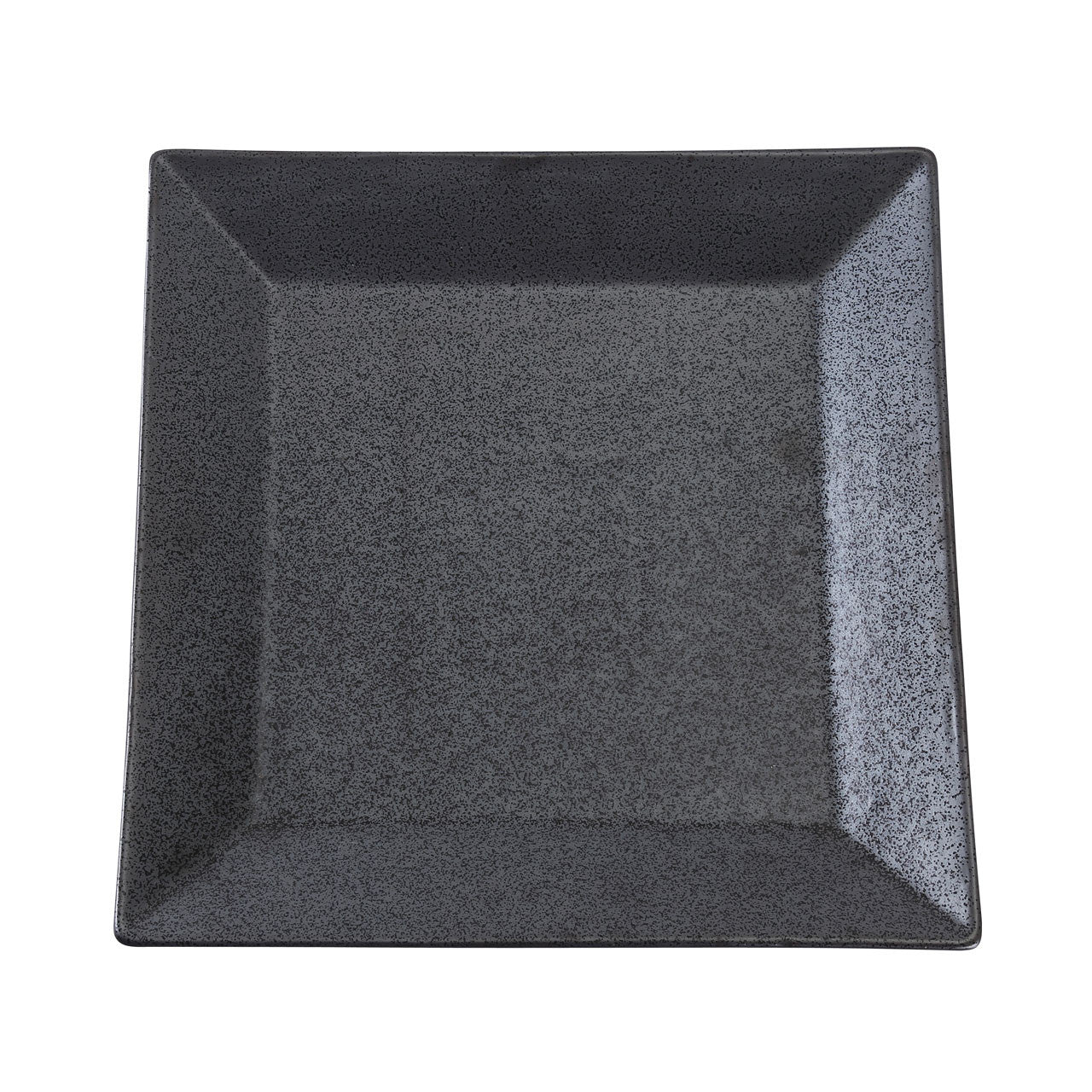 [Clearance] Black Speckled Porcelain Square Rimmed Plate 8