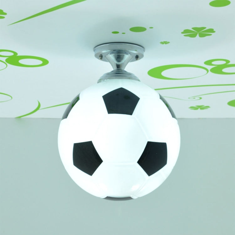 Creative Living Room Restaurant Cafe Football Shape LED Lamp Dome Light, Diameter: 20cm(Black)