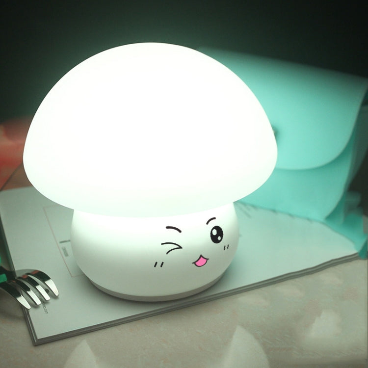 Silicone Colorful Mushroom Night Light Bedside Sleeping Table Lamp, Power source: 0.8W(Cute Mushroom)