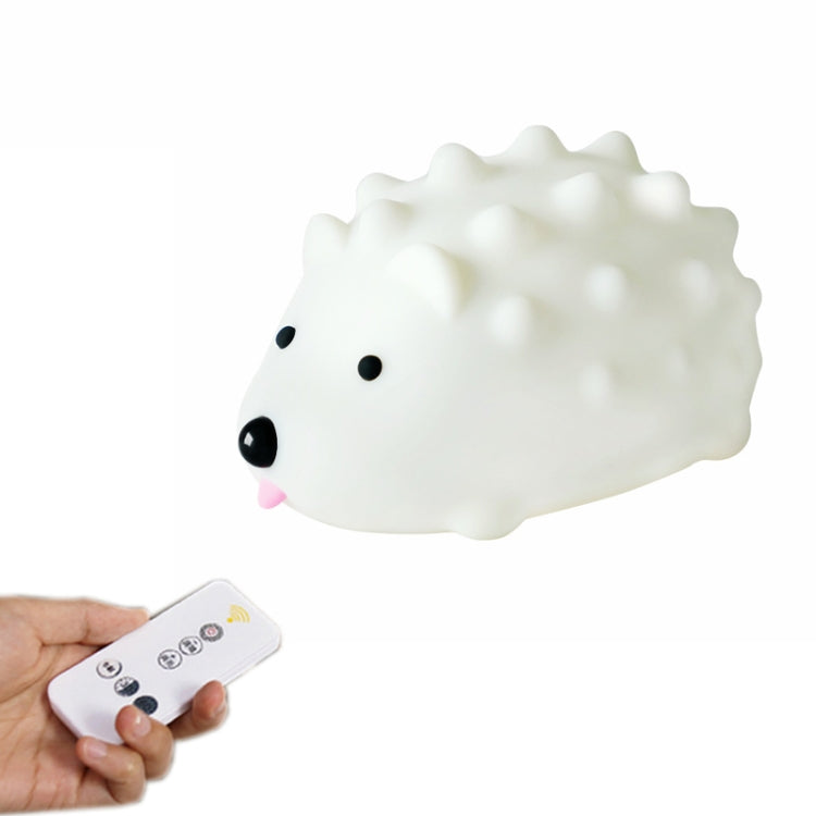 ZD-27 Cute Hedgehog Night Light Timer Dimming USB Bedside Lamp, Style: Remote Control