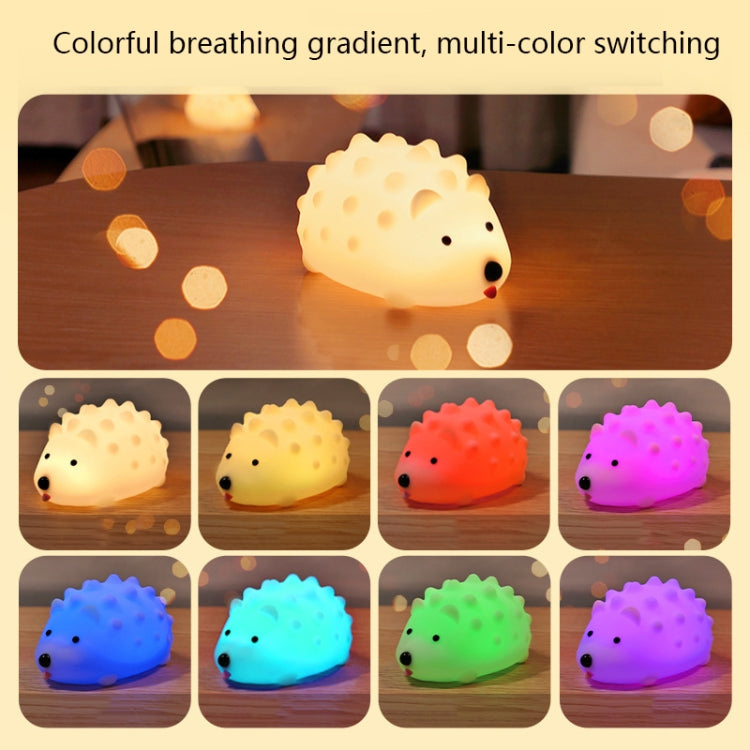 ZD-27 Cute Hedgehog Night Light Timer Dimming USB Bedside Lamp, Style: Remote Control