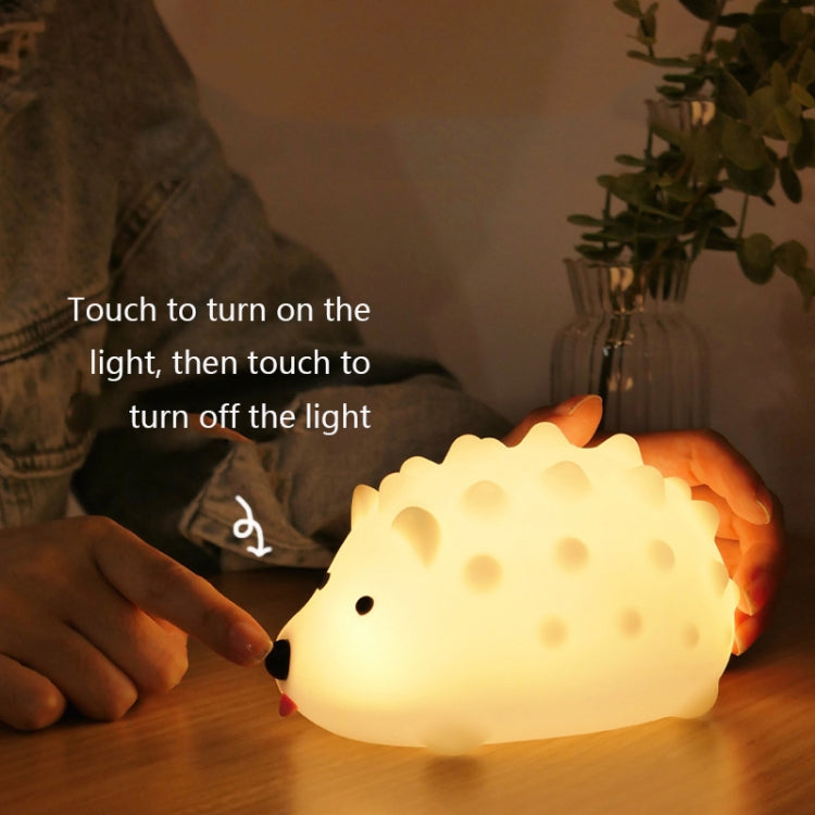 ZD-27 Cute Hedgehog Night Light Timer Dimming USB Bedside Lamp, Style: Remote Control