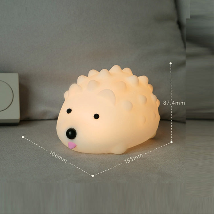 ZD-27 Cute Hedgehog Night Light Timer Dimming USB Bedside Lamp, Style: Remote Control