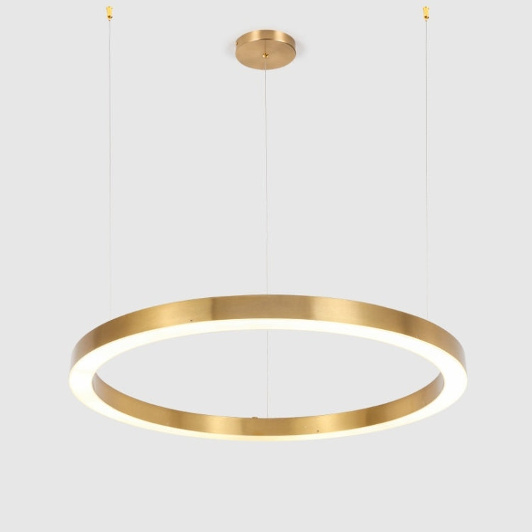 40W Simple Modern Atmosphere Home LED Creative Personality Living Room Restaurant Hall Ring Chandelier, Diameter: 80cm