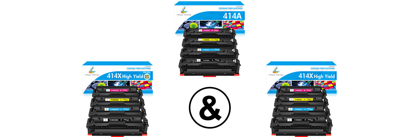 Hp 414x toner cartridges 4 pack