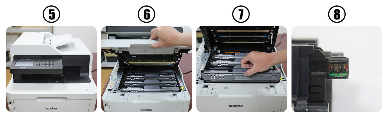 Brother MFC-L3750CDW Replace Toner Message/how to remove replace toner  message brother MFC-L3750cdw 