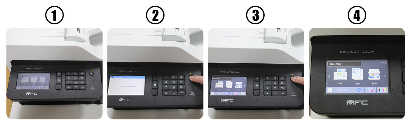 Restart Brother printer to fix no toner error