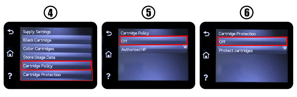 turn off hp cartridge protection