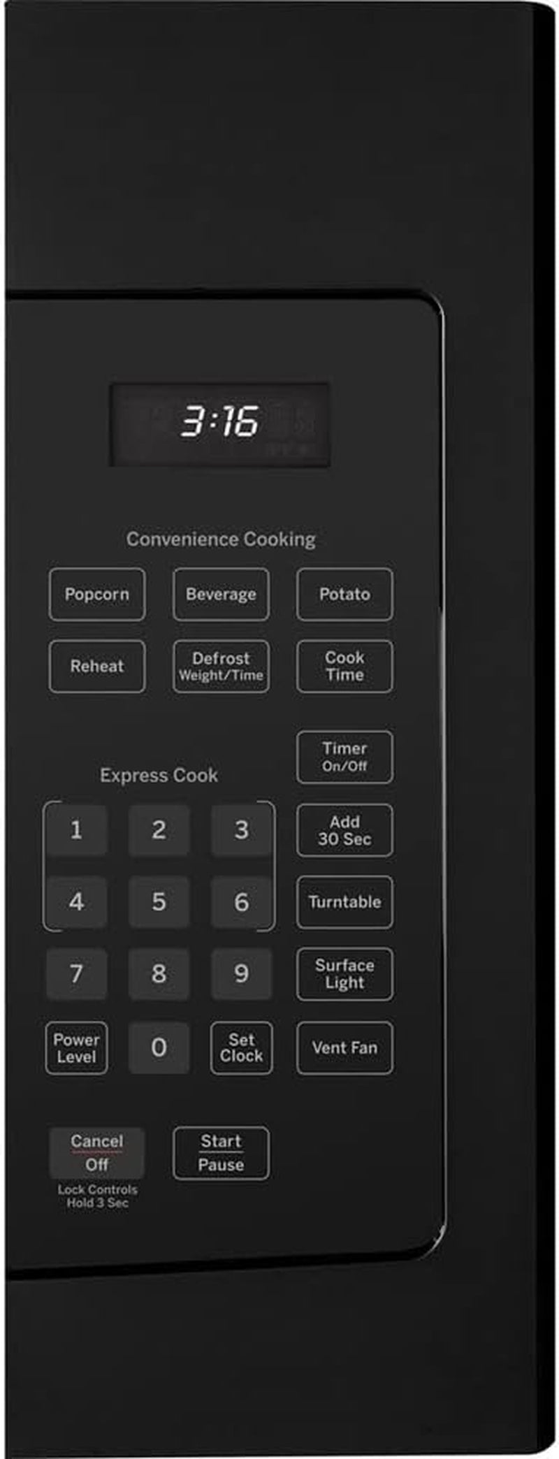 JVM3160DFBB 1.6 Cu. Ft. Over-The-Ran Microwave Oven Black Bundle with 2 YR CPS Enhanced Protection Pack