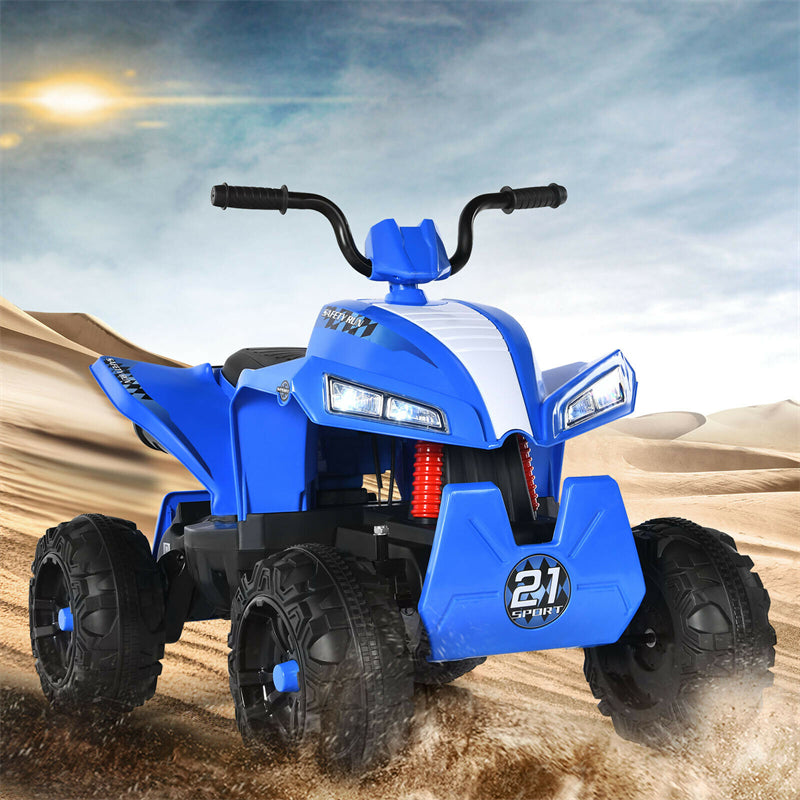 12V Kids Electric Ride On ATV Quad 4-Wheeler with 4 LED Lights and Spring Suspension