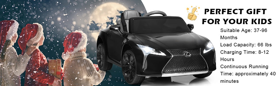 12V Kids Ride on Car Licensed Lexus LC500 Electric Vehicle with Remote Control