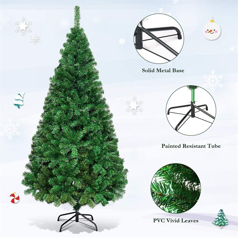 5ft Green Artificial Christmas Tree with Solid Metal Stand for Holiday Decoration