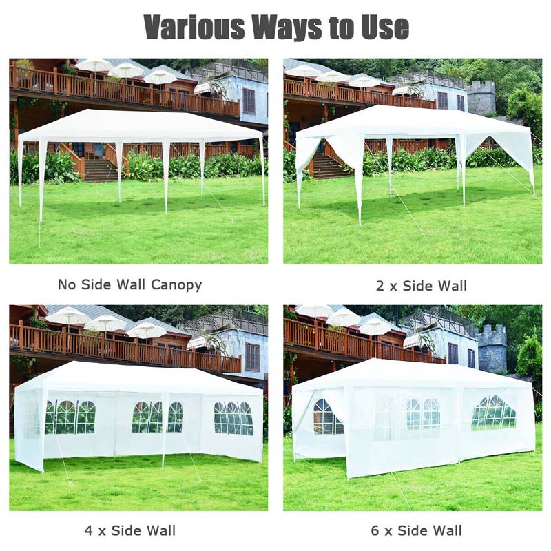 10 X 20 Outdoor Wedding Party Tent Camping Shelter Gazebo Canopy with Removable Sidewalls