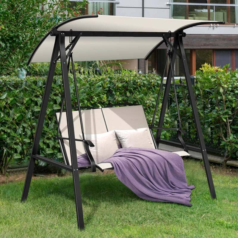 Patio Swing with Canopy - Outdoor Swings for Adults - Bestoutdor.com