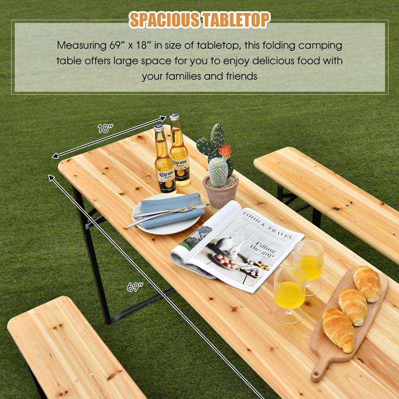 Bestoutdor folding picnic table & folding picnic bench