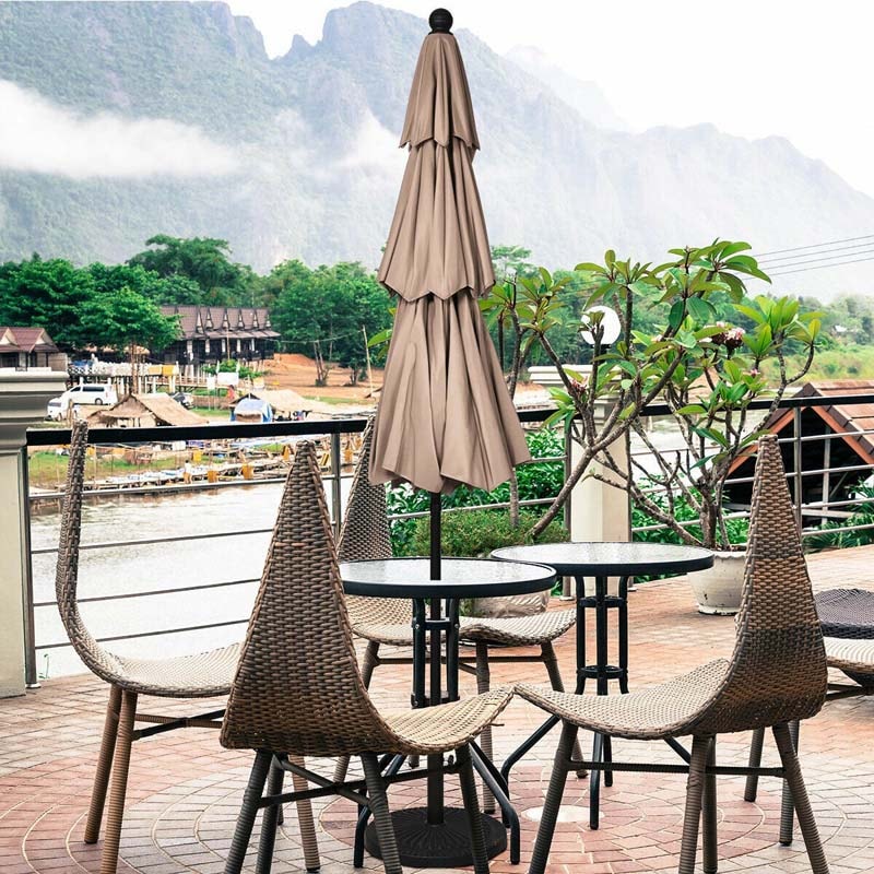 Eletriclife 10 feet 3 Tier Outdoor Patio Umbrella with Double Vented