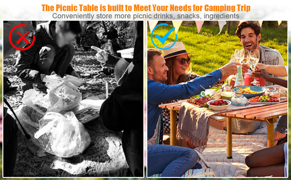 folding wooden camping table  - outdoor furniture - bestoutdor.com