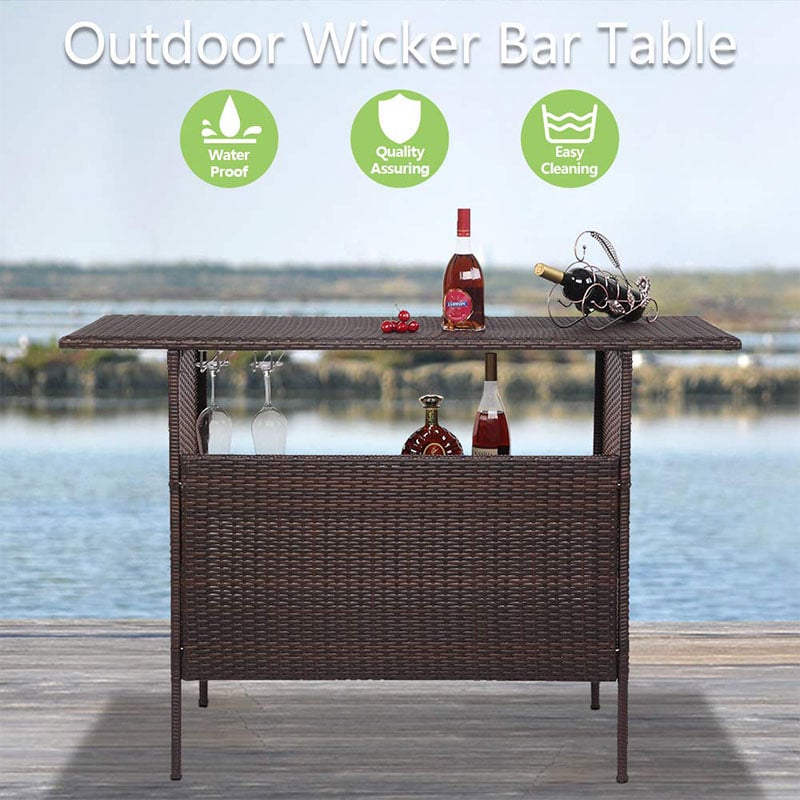 patio rattan table outdoor furniture bestoutdor.com