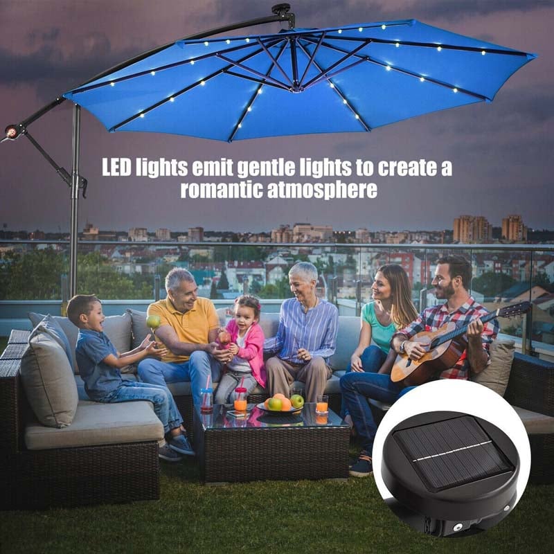 patio offset umbrella - led umbrella - bestoutdor.com