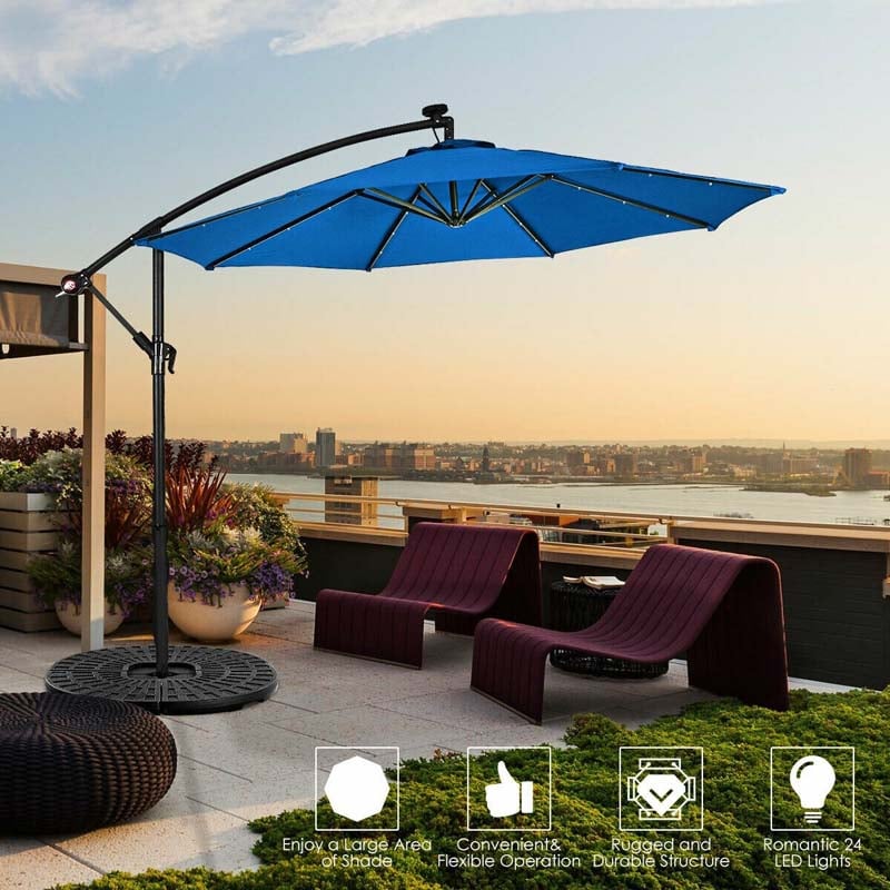 patio offset umbrella - led umbrella - bestoutdor.com