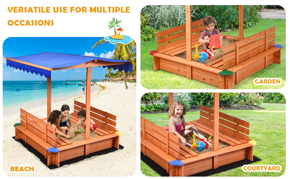 Sandbox children outdoor playset outdoor products bestoutdor.com
