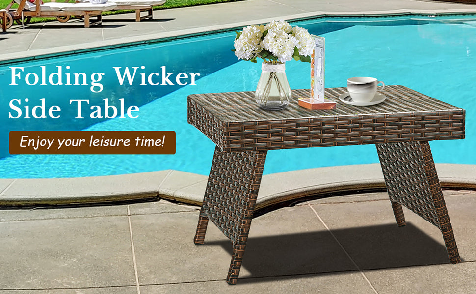 patio rattan wicker table outdoor furniture bestoutdor.com