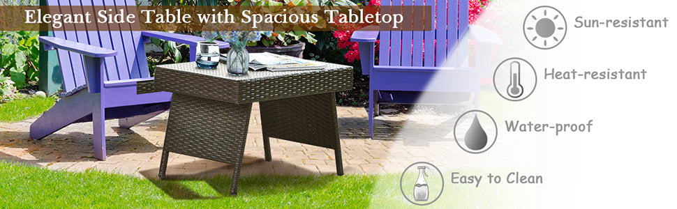 patio rattan wicker table outdoor furniture bestoutdor.com