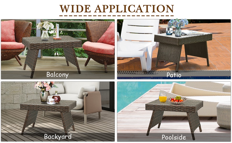 patio rattan wicker table outdoor furniture bestoutdor.com