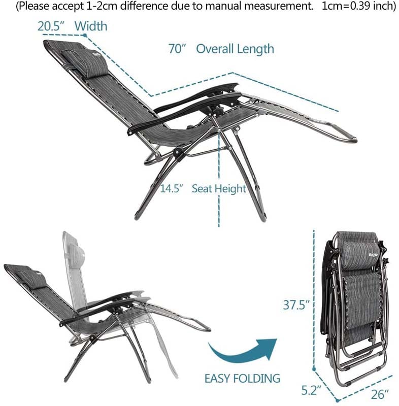 Patio  Zero Gravity Chair Set  - Bestoutdor.com