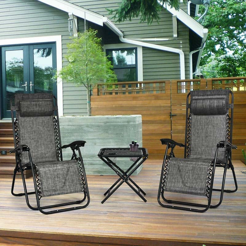 Patio  Zero Gravity Chair Set  - Bestoutdor.com