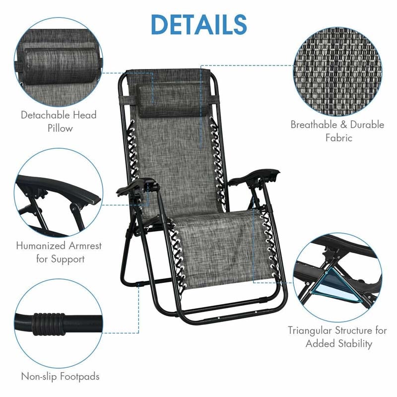 Patio  Zero Gravity Chair Set  - Bestoutdor.com