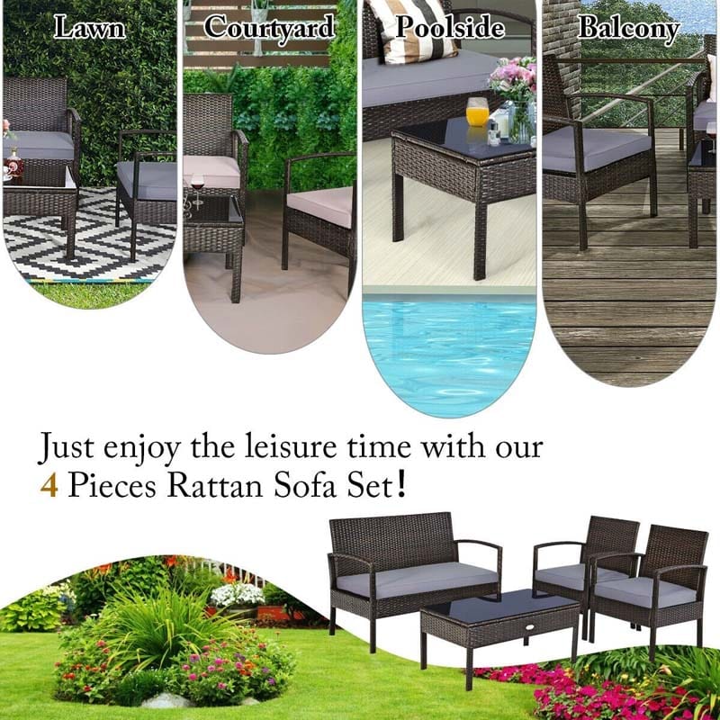 patio rattan furniture set outdoor furniture bestoutdor.com
