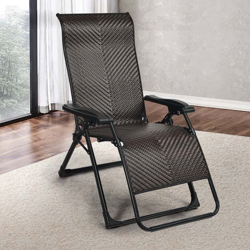 Bestoutdor folding rattan zero gravity chair