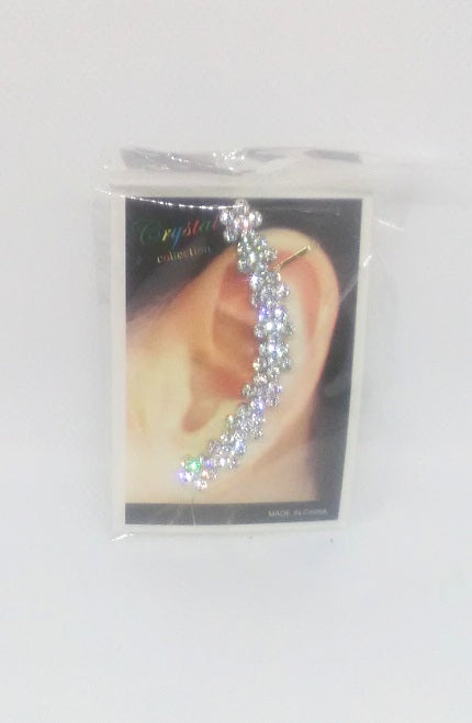 Crystal Collection Earring Cuff Silver