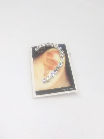 Crystal Collection Earring Cuff Silver