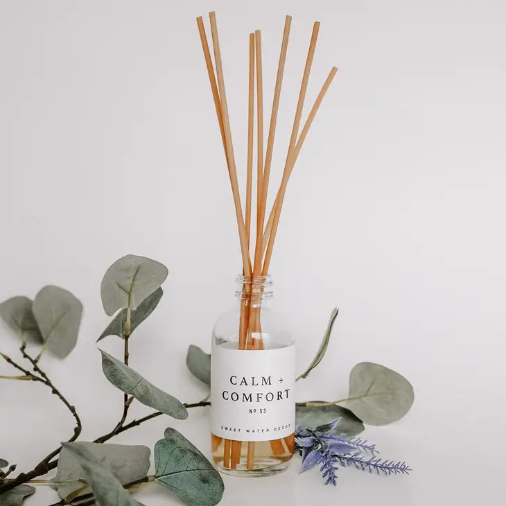 Calm and Comfort Reed Diffuser - Clear Jar - 3.5 oz