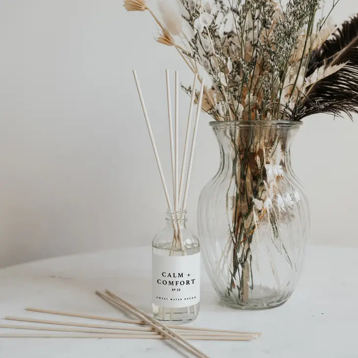 Calm and Comfort Reed Diffuser - Clear Jar - 3.5 oz