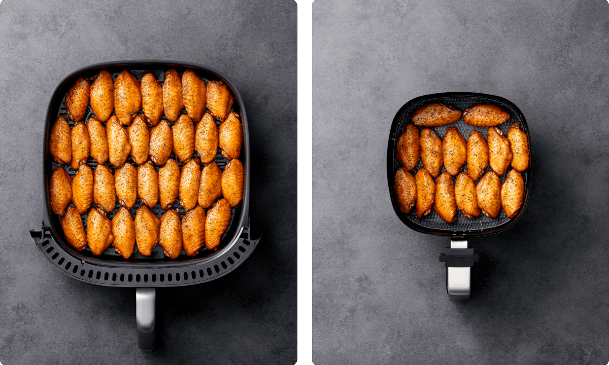 Dome air fryer cooking area