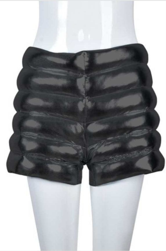 KELLY METTALIC MINI PUFFER SHORTS