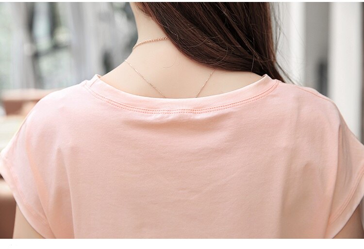 &OS Loose-fitting O-Neck Batwing Sleeve T-Shirt