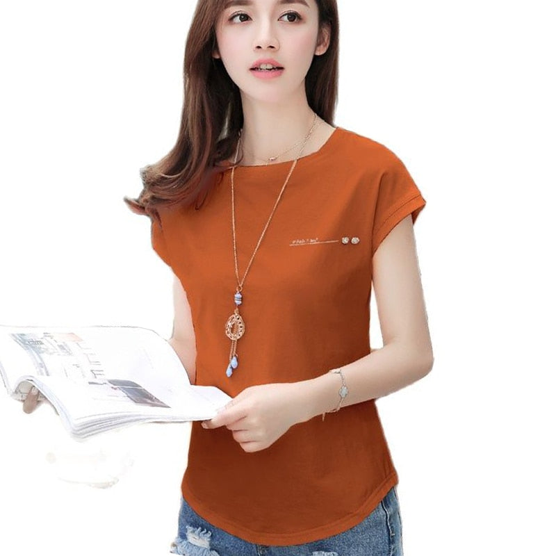 &OS Loose-fitting O-Neck Batwing Sleeve T-Shirt