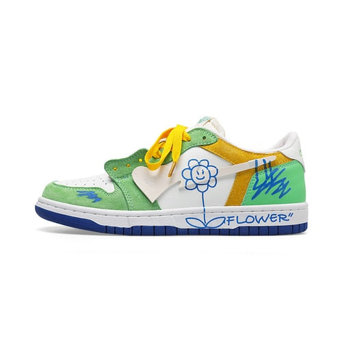 Urban flower skate sneakers shoe