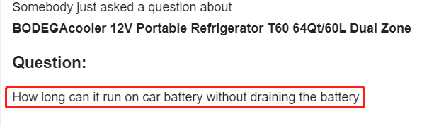 car battery running