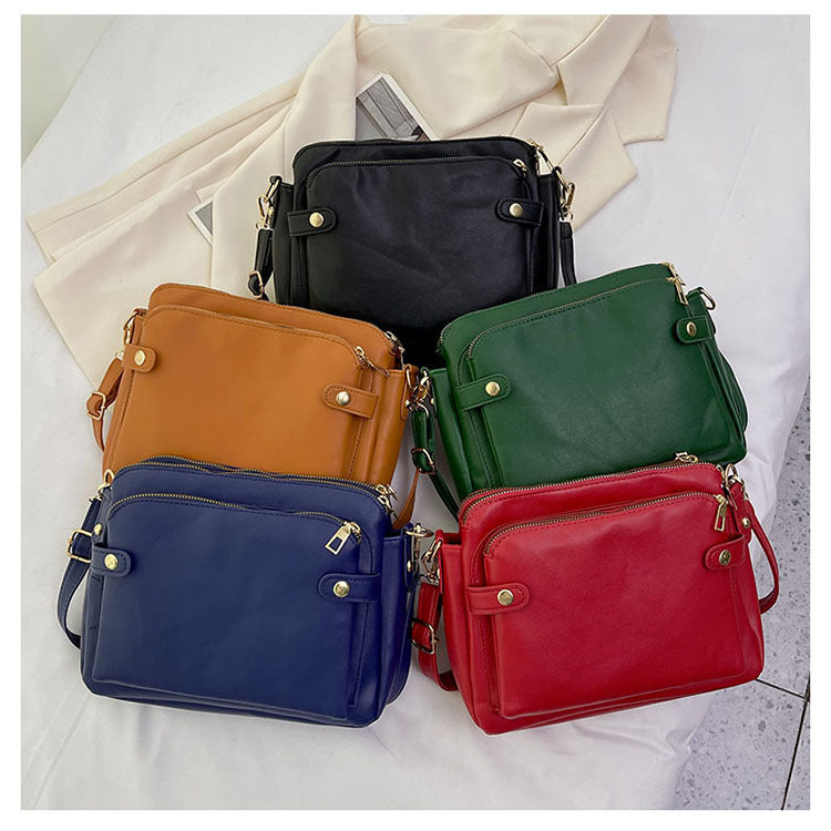 Women Three Layer Crossbody Shoulder Bags and Clutches Multiple Compartments Bags