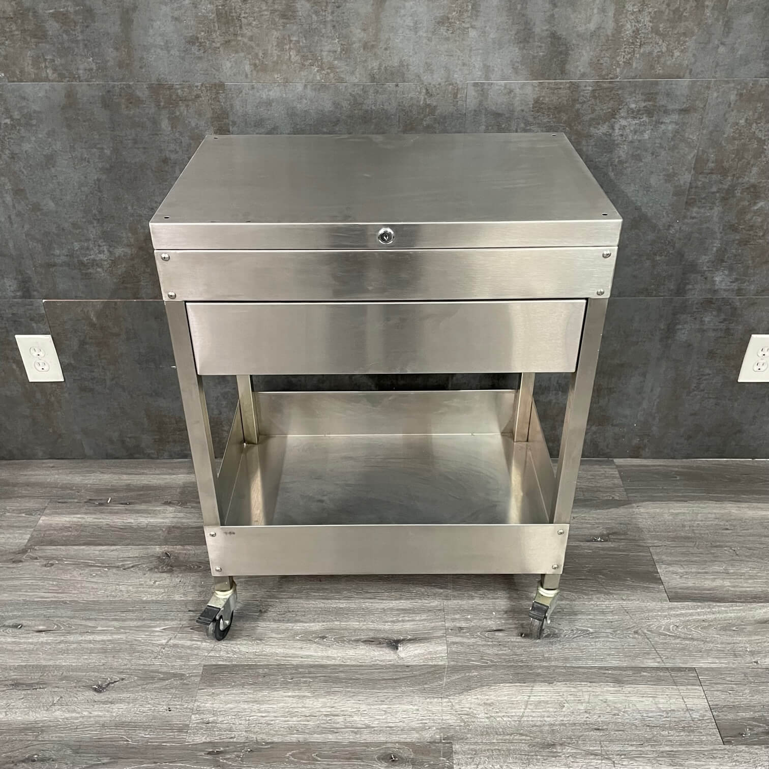 Stainless Steel Medical Cart with Storage