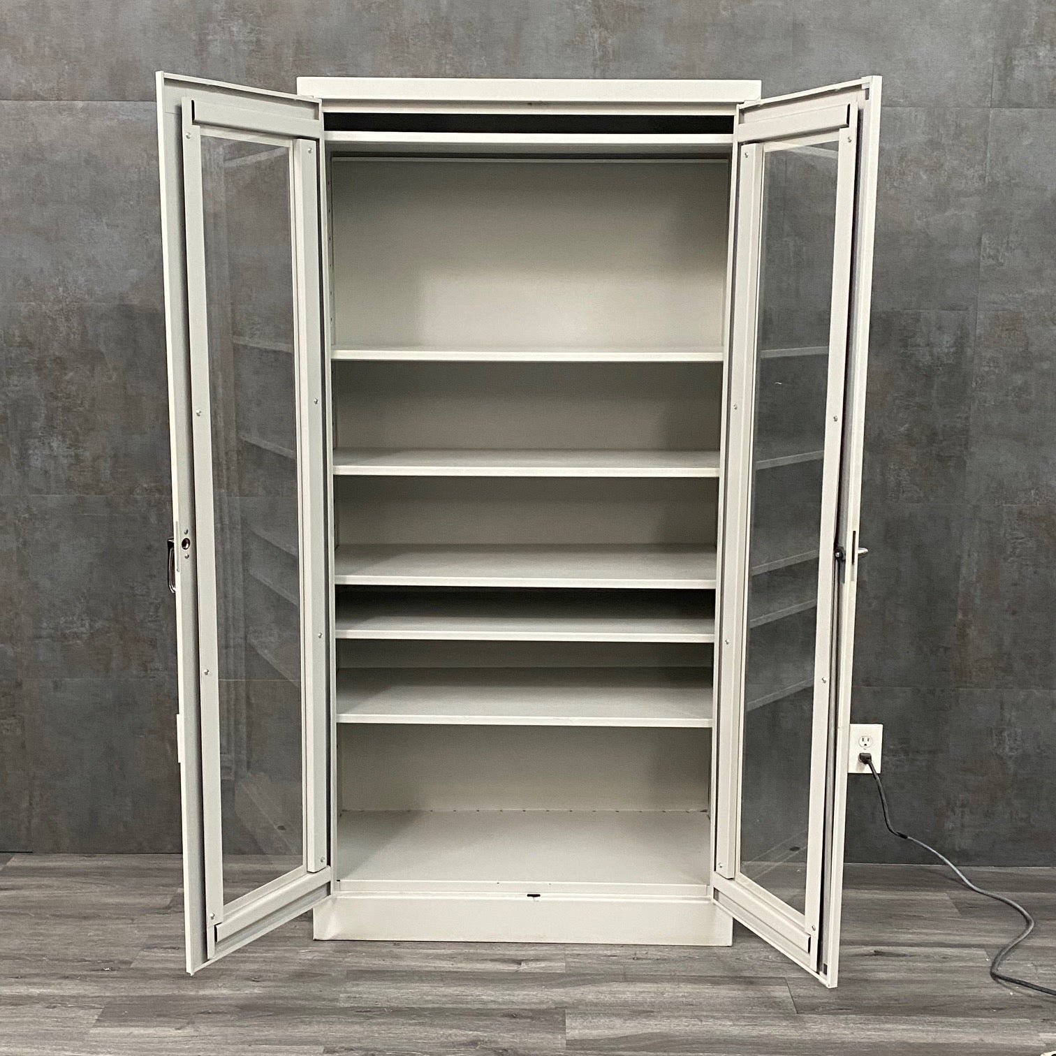 Medical Supply Cabinet with Glass Doors and lock
