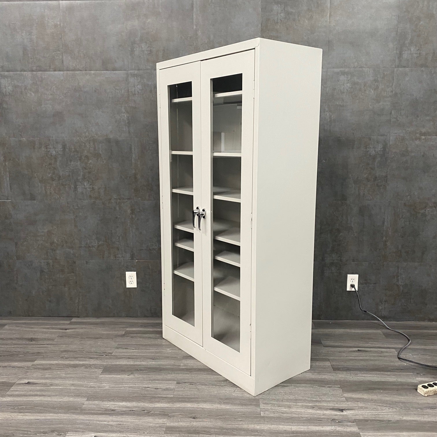 Medical Supply Cabinet with Glass Doors and lock