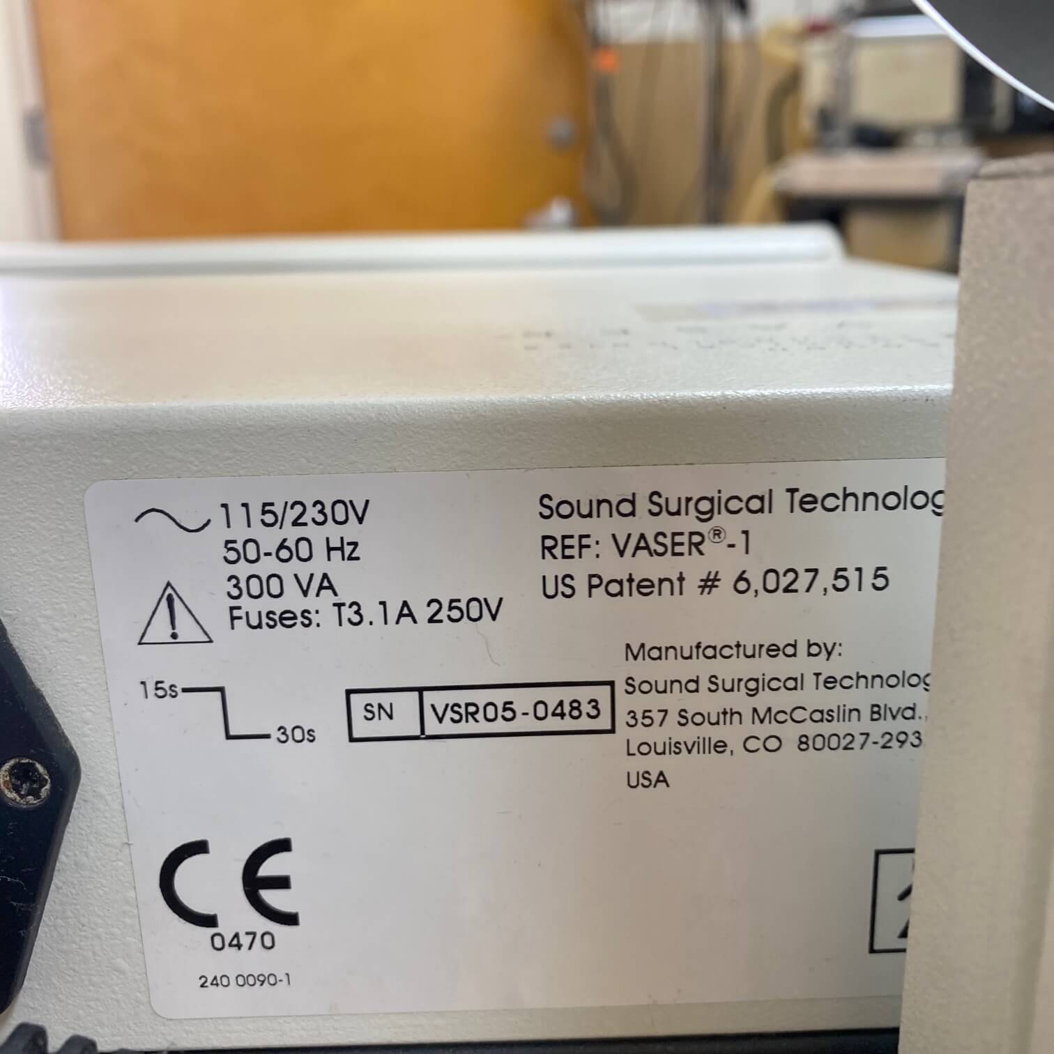Sound Surgical Vaser 1.0 Complete System