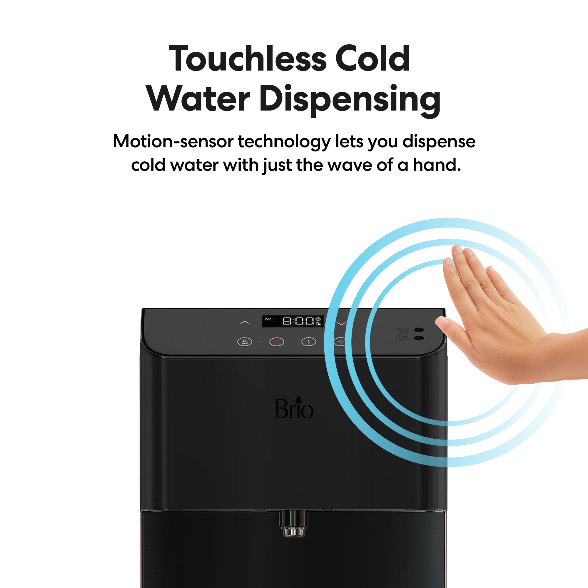 Brio Moderna Touchless Black Stainless Bottom Load Water Cooler