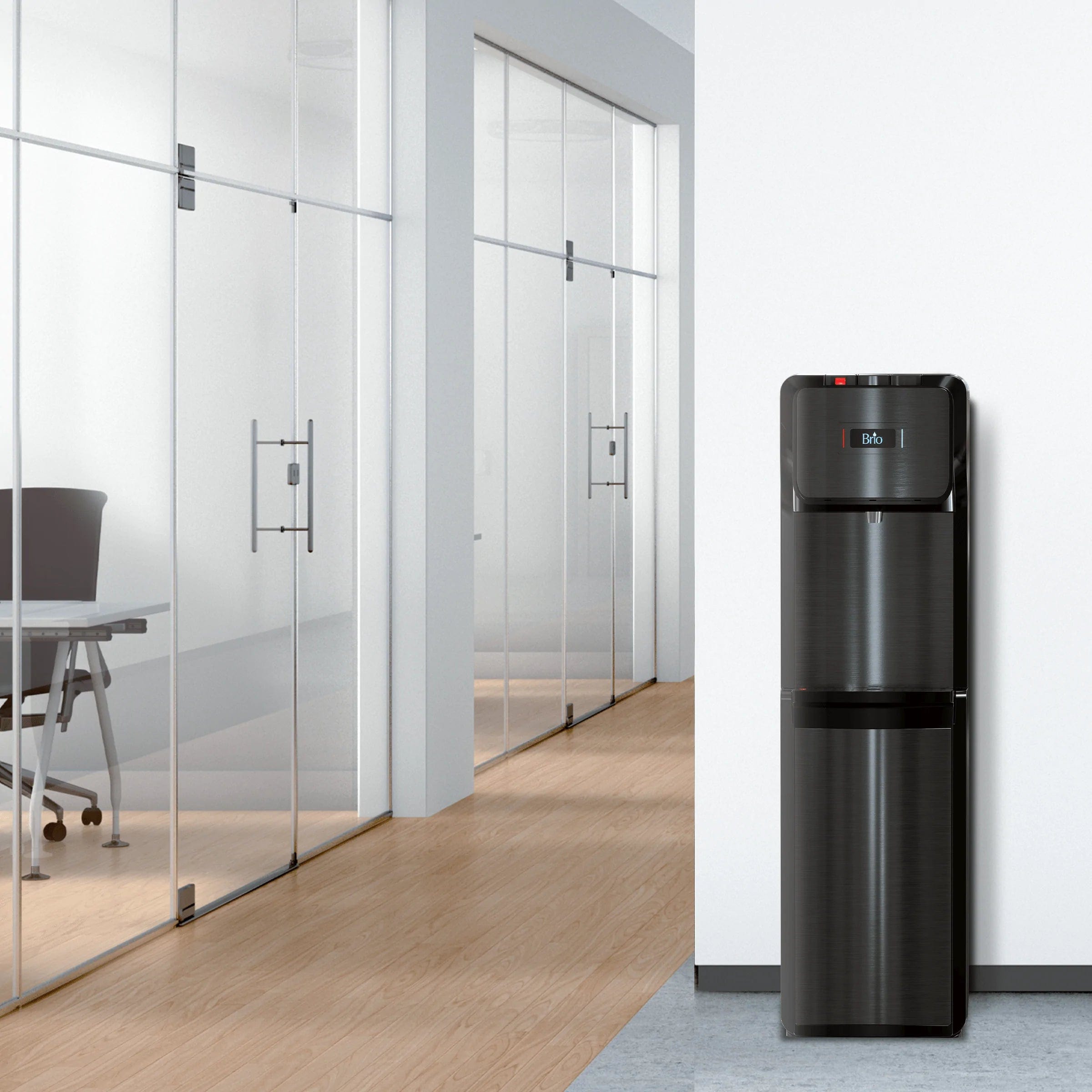 Brio 600 Slim Series Black Bottom Load Water Cooler